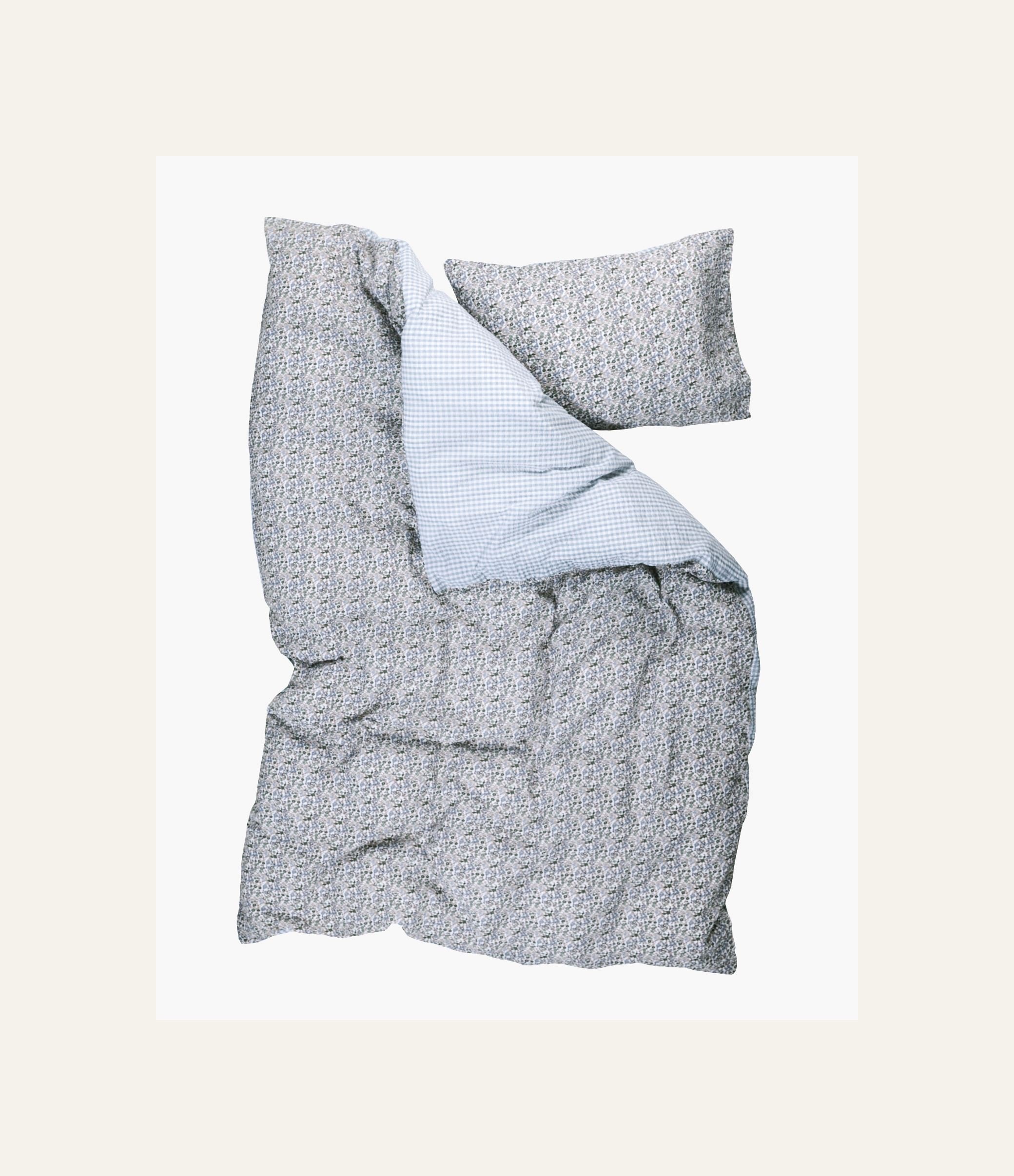 Voodipesukomplekt krepp-puuvillane mitmevärviline/sinine - 2