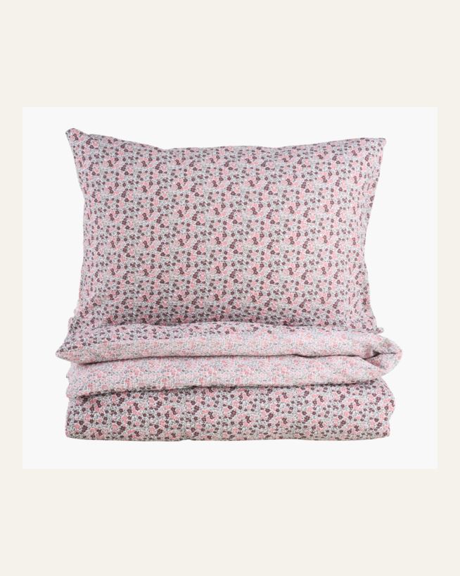 Voodipesukomplekt krepp-puuvillane mitmevärviline/roosa - 150x210 cm/50x60 cm mitmevärviline/roosa - 1