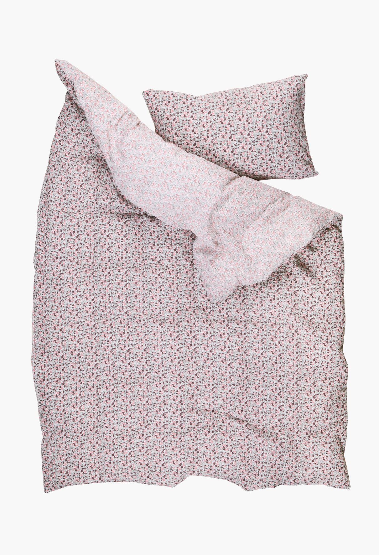 Voodipesukomplekt krepp-puuvillane mitmevärviline/roosa - 2