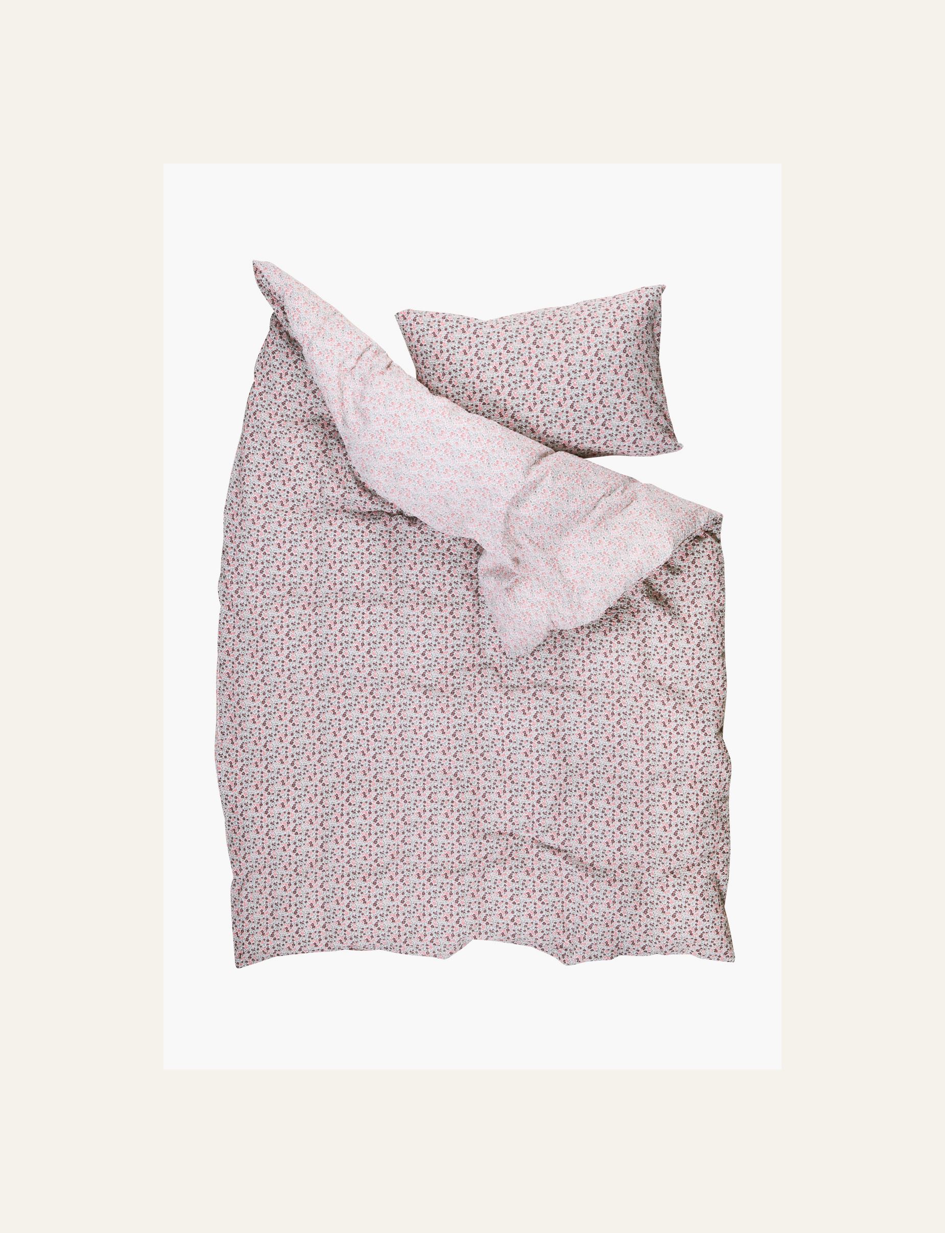 Voodipesukomplekt krepp-puuvillane mitmevärviline/roosa - 2