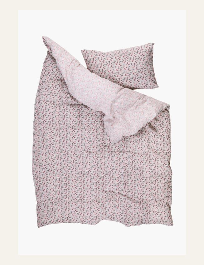 Voodipesukomplekt krepp-puuvillane mitmevärviline/roosa - 2