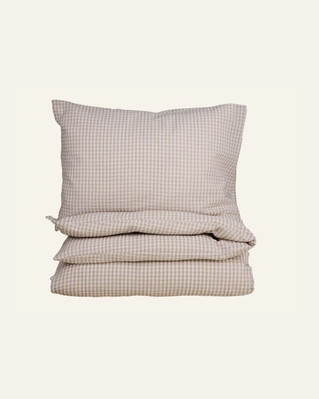 Voodipesukomplekt krepp-puuvillane sand - 150x210 cm/50x60 cm sand - 1
