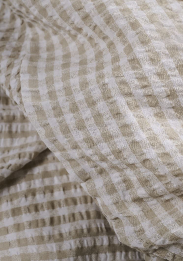 Voodipesukomplekt krepp-puuvillane sand - 2