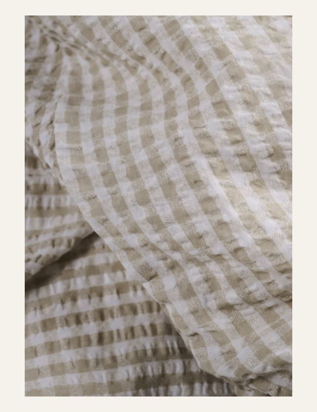 Voodipesukomplekt krepp-puuvillane sand - 2