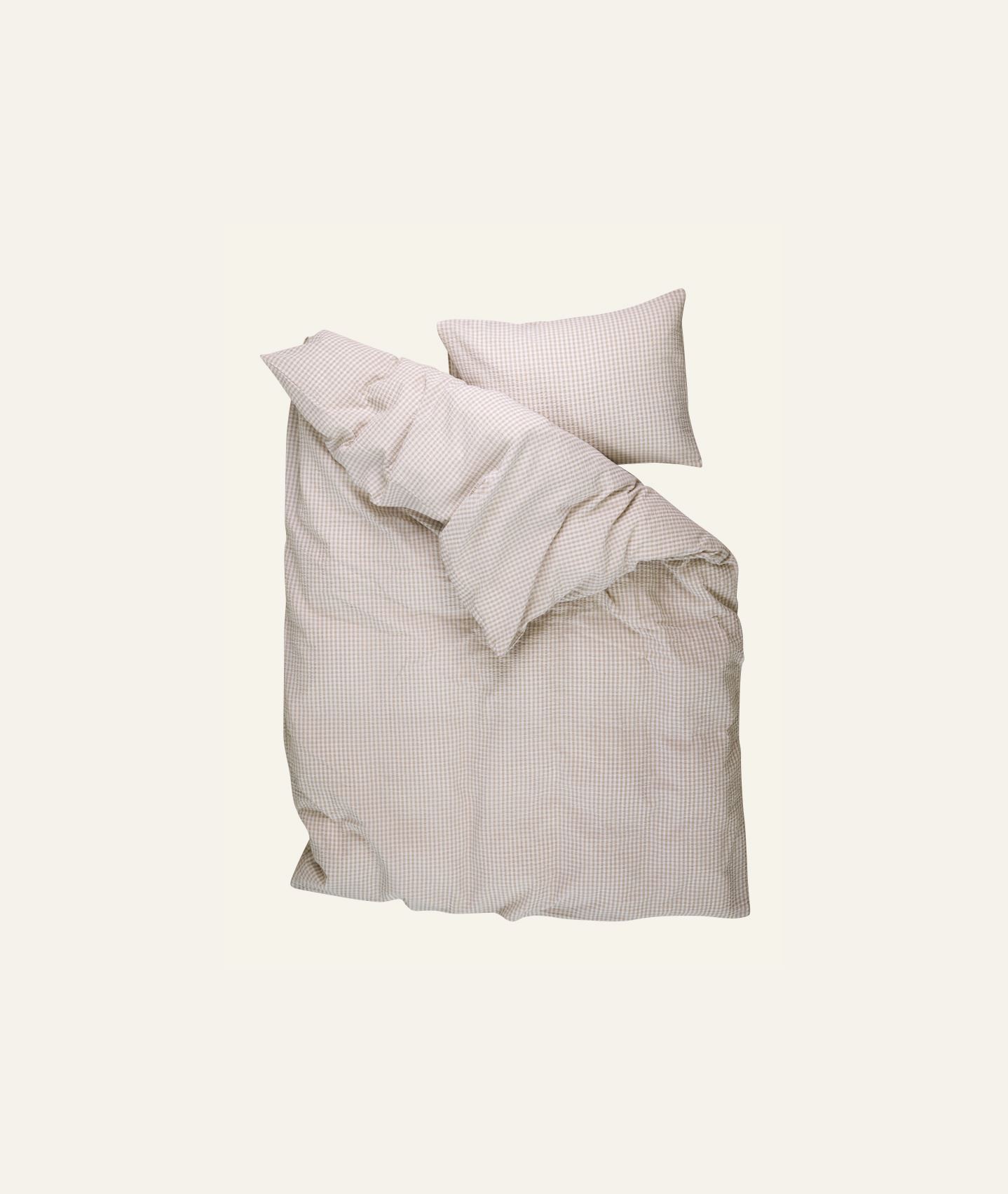 Voodipesukomplekt krepp-puuvillane sand - 3