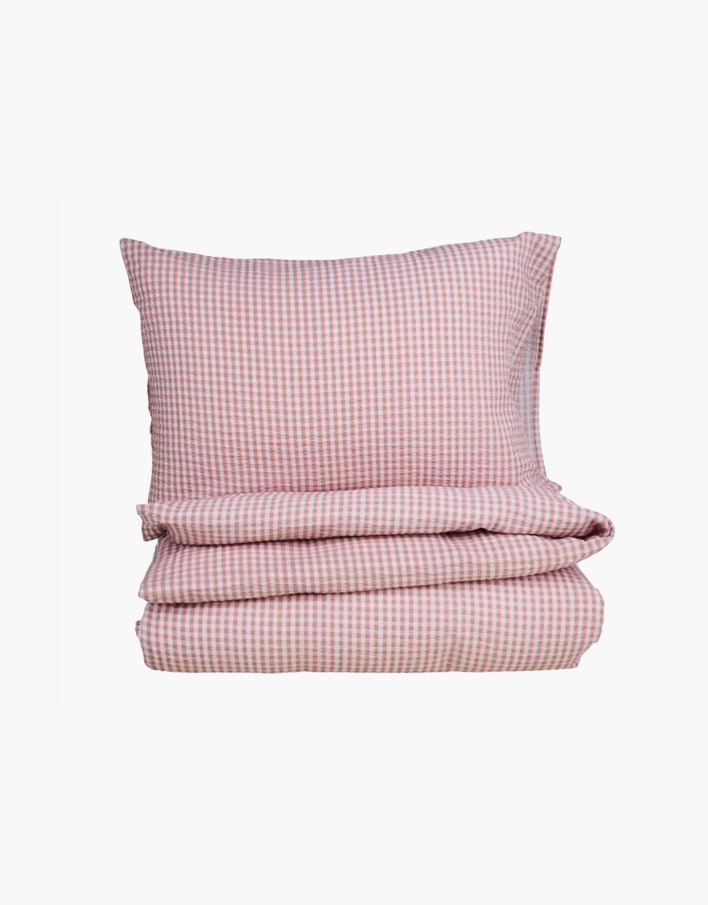 Voodipesukomplekt krepp-puuvillane roosa - 150x210 cm roosa - 1