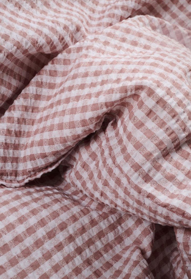 Voodipesukomplekt krepp-puuvillane roosa - 4