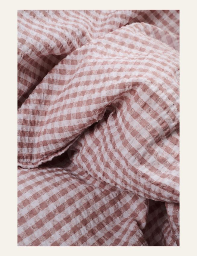 Voodipesukomplekt krepp-puuvillane roosa - 4