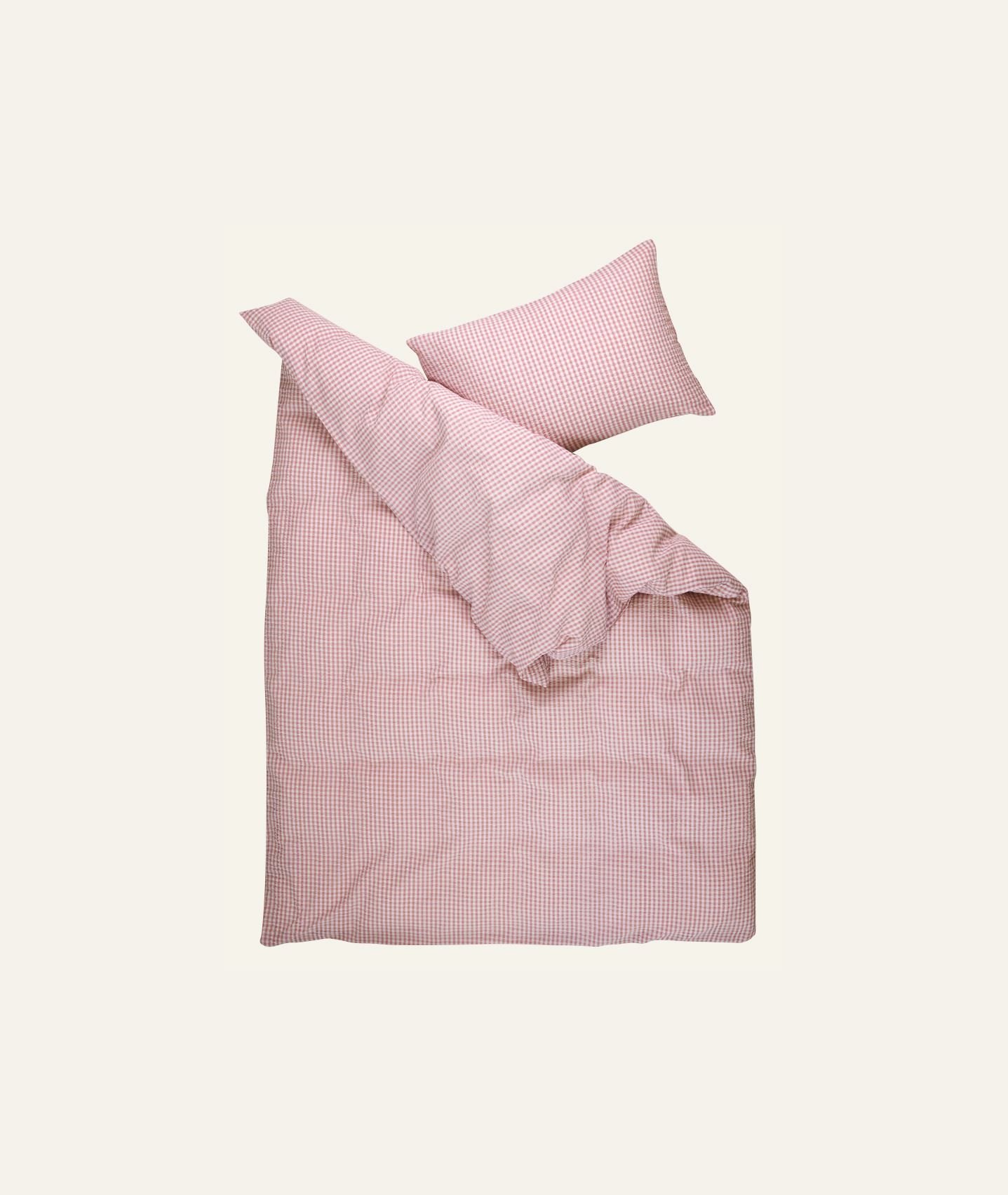 Voodipesukomplekt krepp-puuvillane roosa - 3