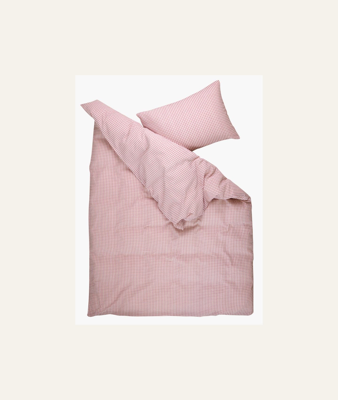 Voodipesukomplekt krepp-puuvillane roosa - 3