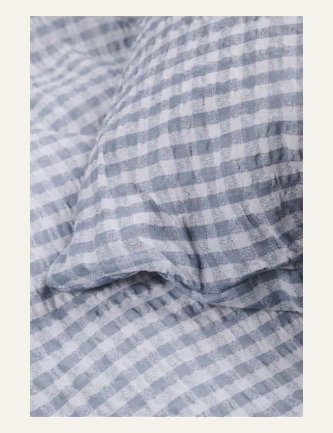 Voodipesukomplekt krepp-puuvillane sinine - 2