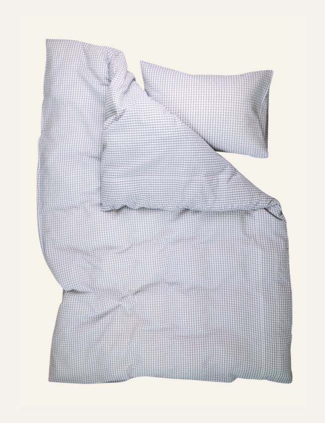 Voodipesukomplekt krepp-puuvillane sinine - 3