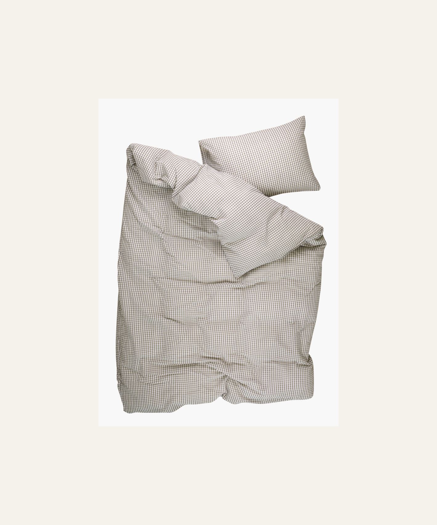 Voodipesukomplekt krepp-puuvillane oliiviroheline - 3