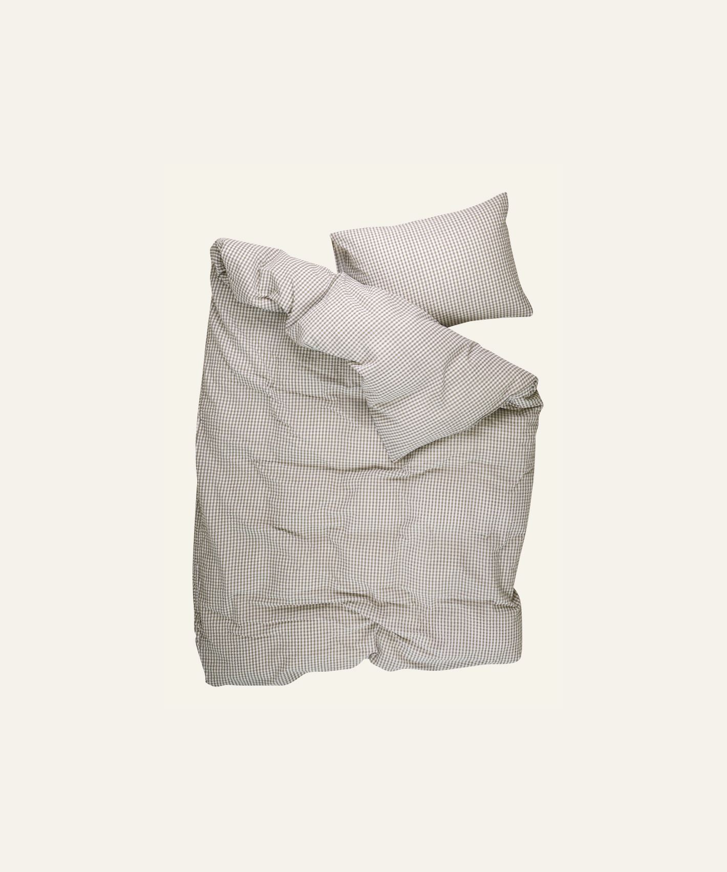 Voodipesukomplekt krepp-puuvillane oliiviroheline - 3