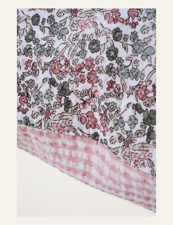 Padjapüür krepp-puuvill mitmevärviline/roosa - 2