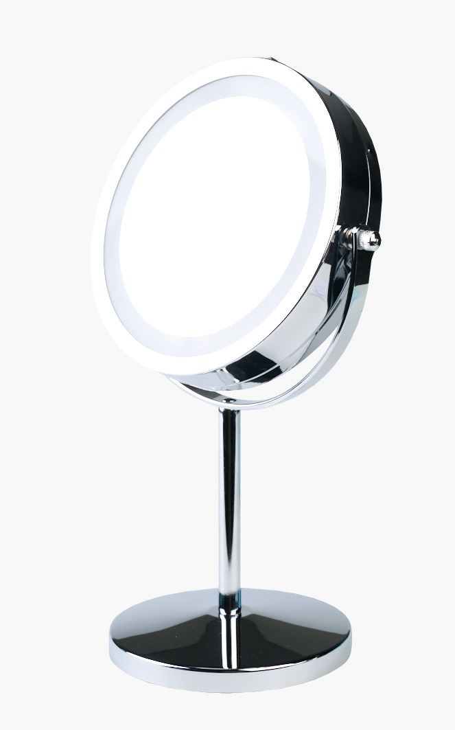 Peegel led valgustusega hõbedane - 20x13x32 cm hõbedane - 1