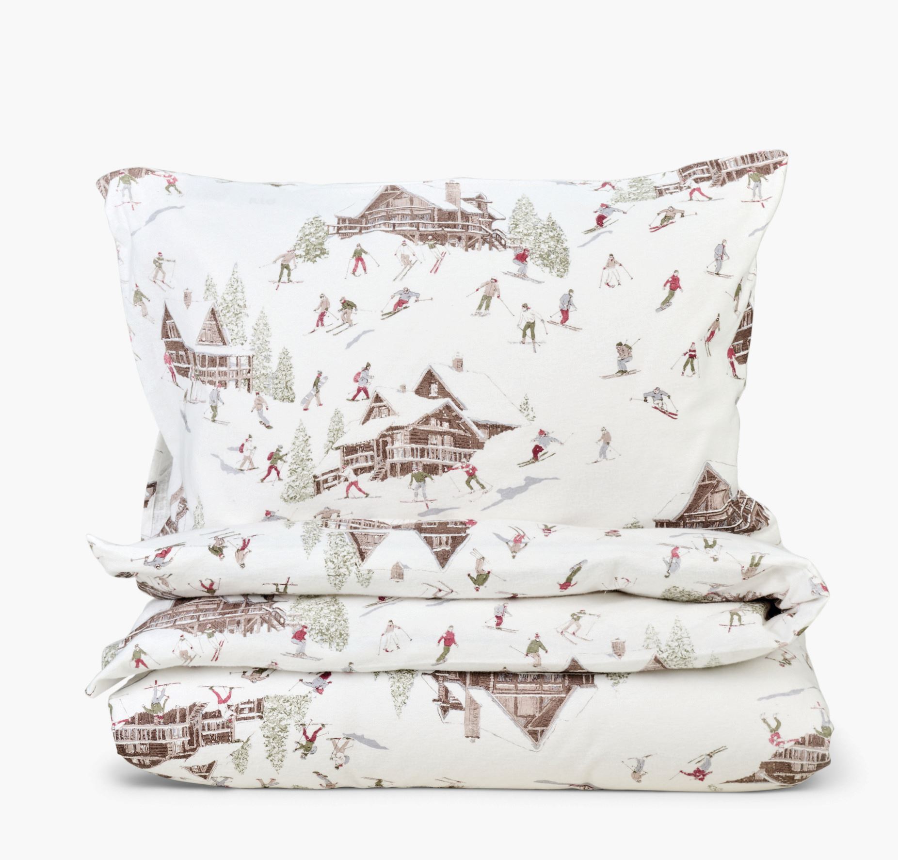 Flanell voodipesukomplekt mitmevärviline/punane - 150x210 cm mitmevärviline/punane - 1