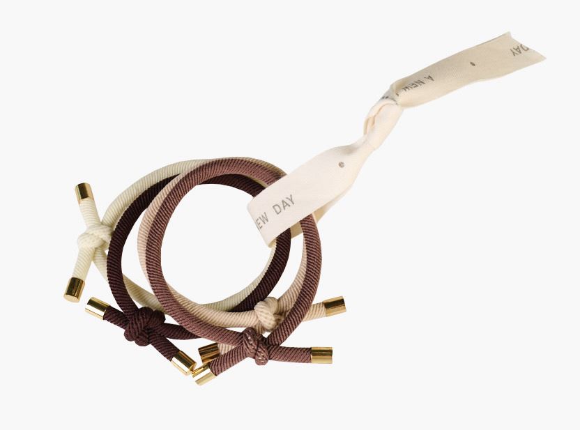 4 pcs schrunchie mitmevärviline/beez - ø6cm mitmevärviline/beez - 1