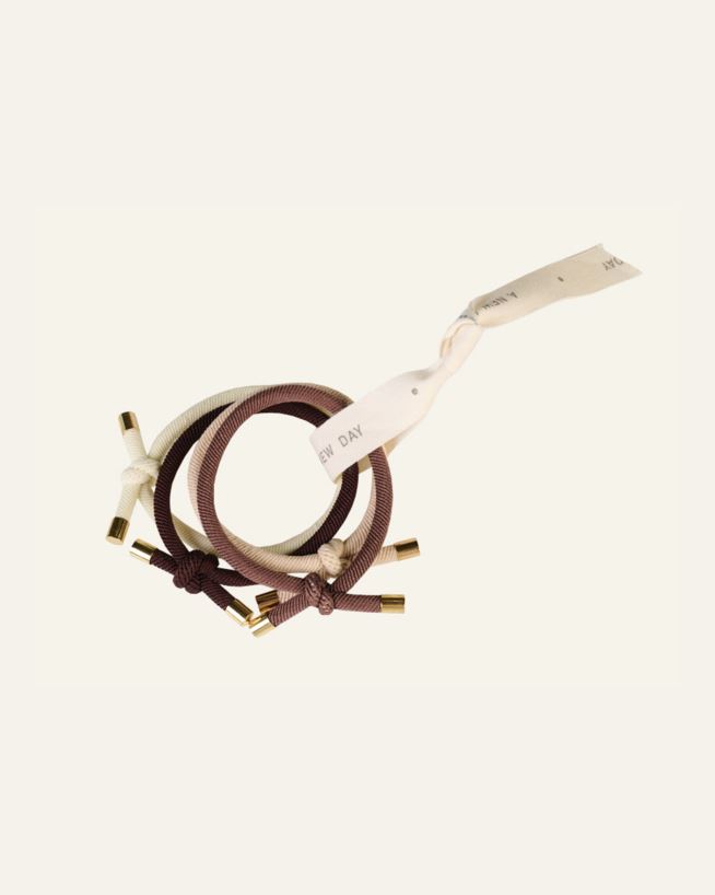 4 pcs schrunchie mitmevärviline/beez - ø6cm mitmevärviline/beez - 1