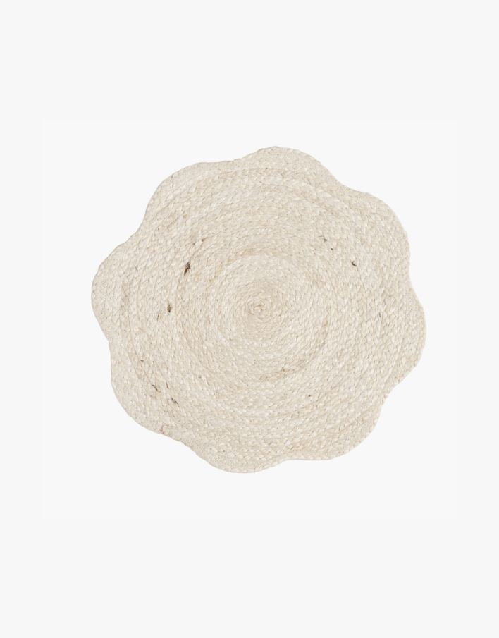 Lauamatt loodusvalge - ø40 cm loodusvalge - 1