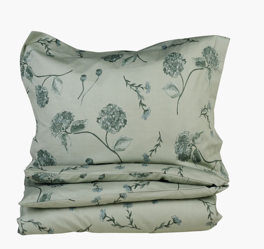 Voodipesukomplekt satiinpuuvillane roheline - 150x210 cm roheline - 1