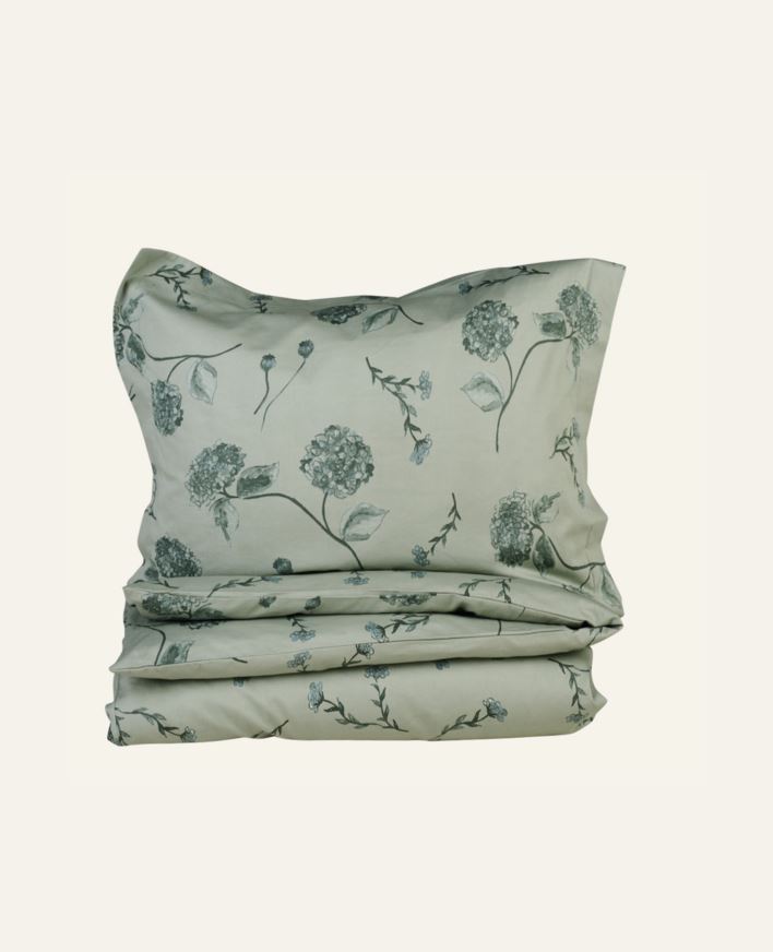 Voodipesukomplekt satiinpuuvillane roheline - 150x210 cm/50x60 cm roheline - 1