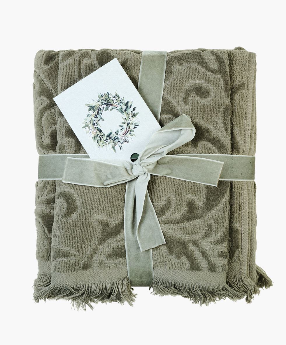 Käterätikute komplekt oliiviroheline - 70x140cm/40x60cm oliiviroheline - 1