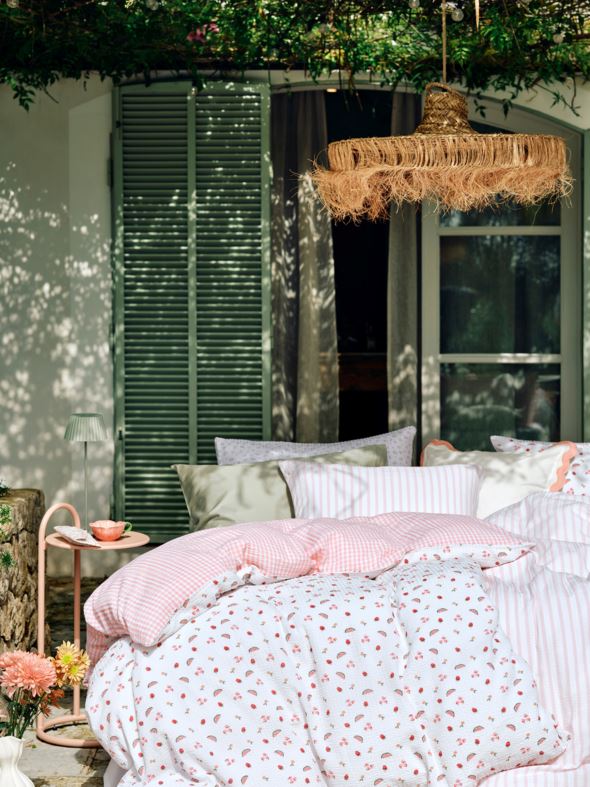 Voodipesukomplekt krepp-puuvillane mitmevärviline - 2