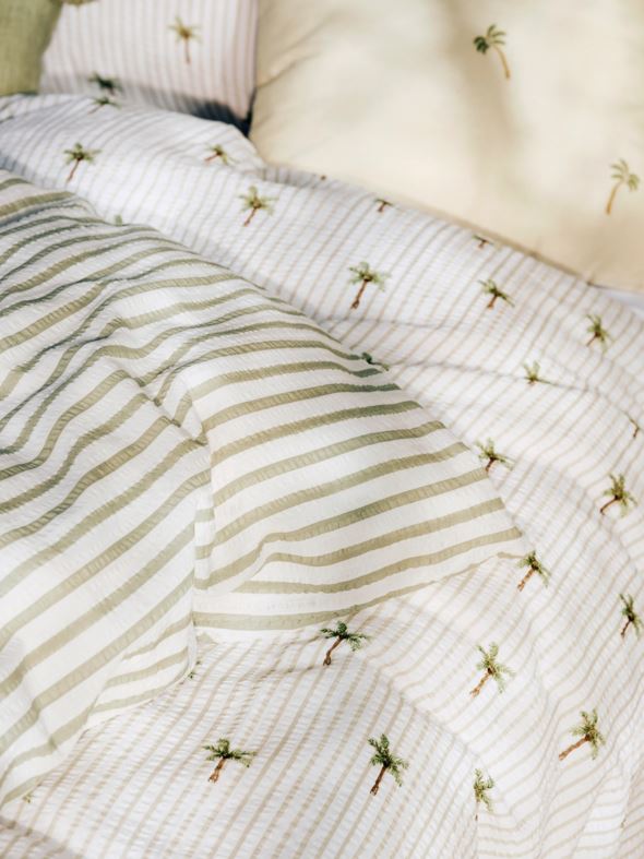 Voodipesukomplekt krepp-puuvillane roheline - 4