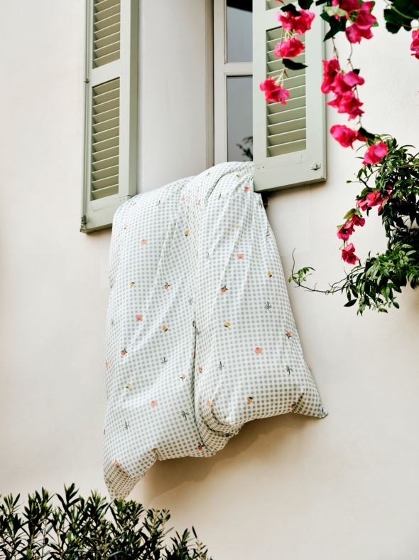 Voodipesukomplekt puuvillane roheline - 2