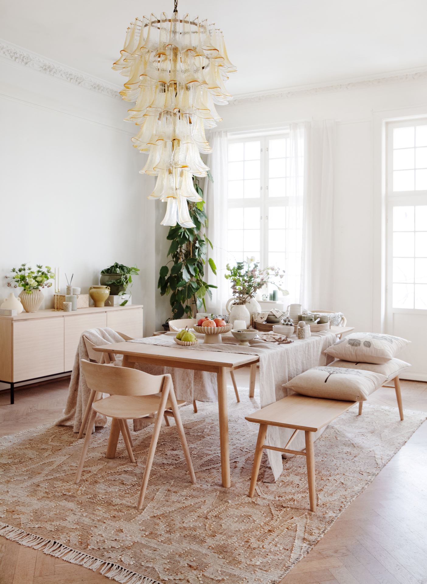 Söögilaua pink naturaalne toon - 11