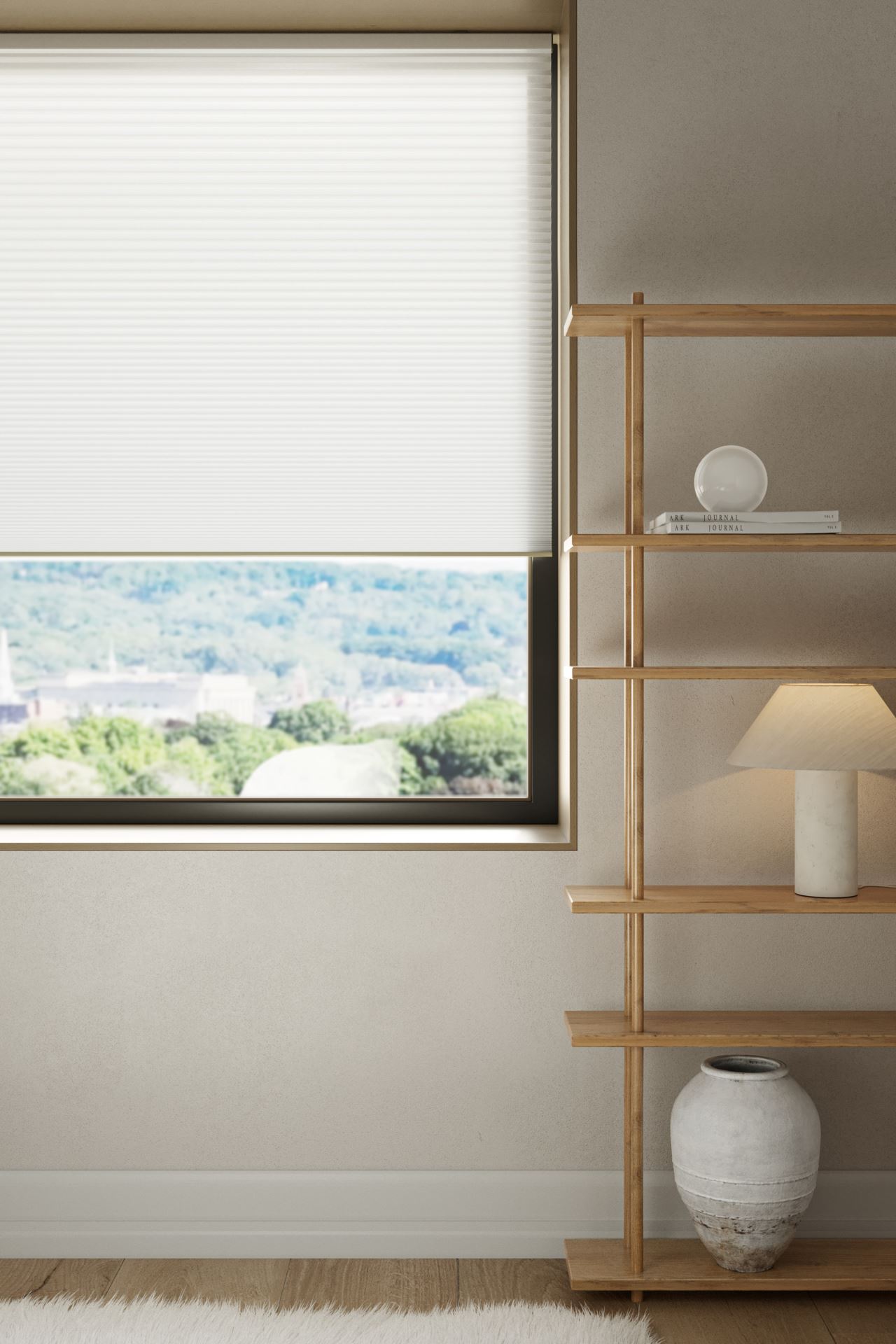 Valgust filtreeriv topelt- voldikkardin valge - 3