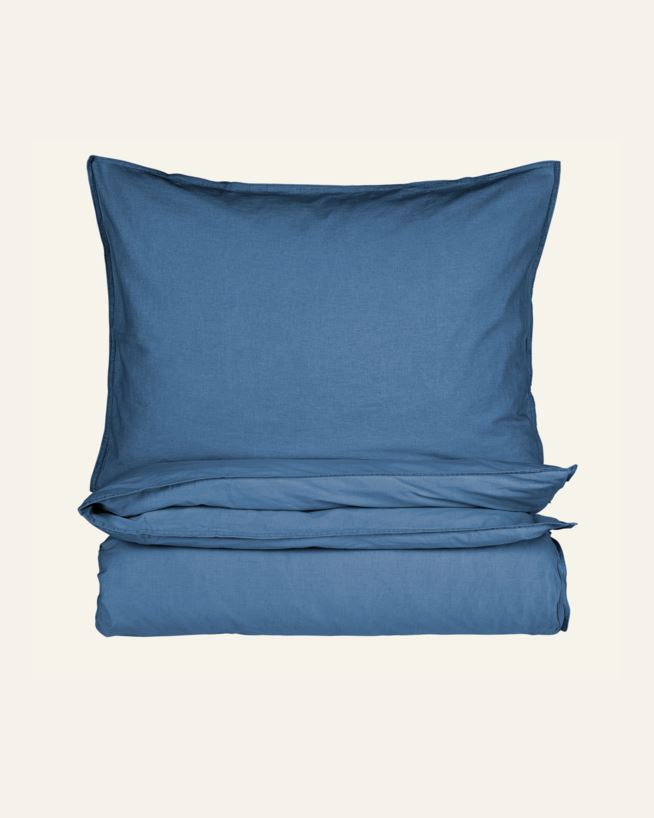 Voodipesukomplekt puuvillane teksasinine - 230x220 cm/50x60 cm teksasinine - 1