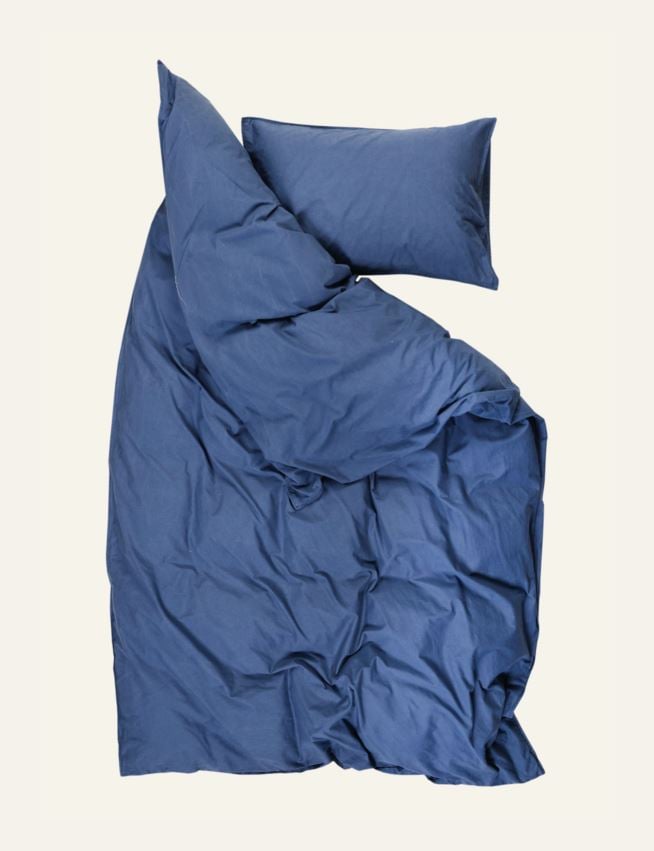 Voodipesukomplekt puuvillane teksasinine - 3