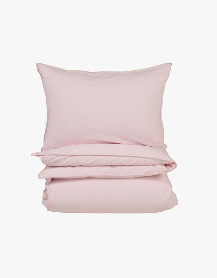 Voodipesukomplekt puuvillane hele roosa - 150x210 cm hele roosa - 1