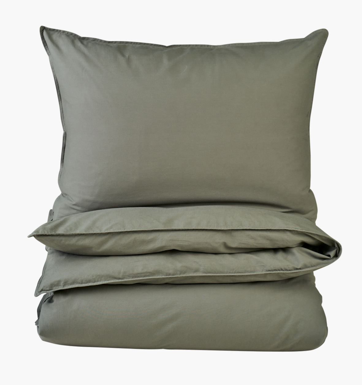 Voodipesukomplekt puuvillane oliiviroheline - 230x220 cm oliiviroheline - 1