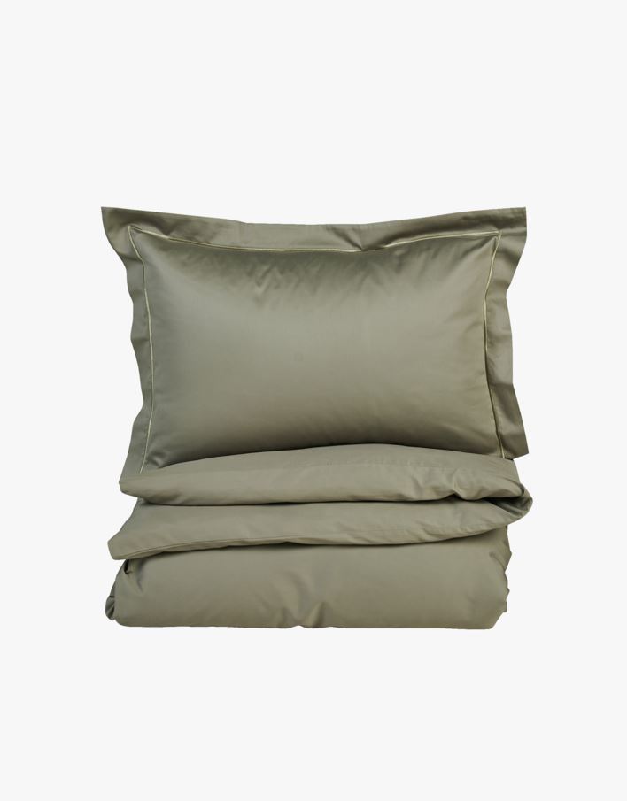 Voodipesukomplekt egiptuse puuvill oliiviroheline - 150x210 cm oliiviroheline - 1