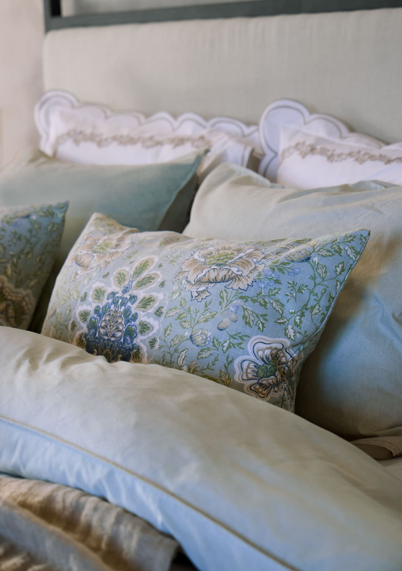 Voodipesukomplekt puuvillane roheline - 2