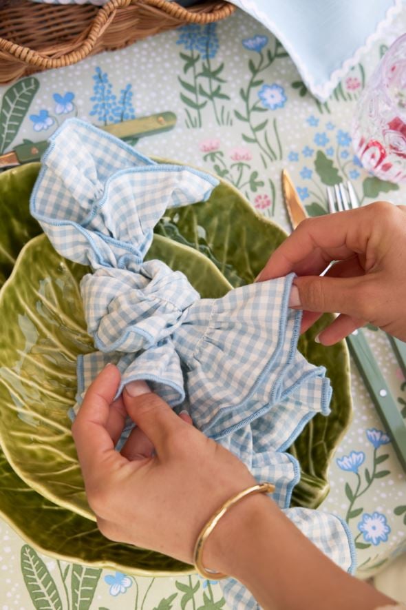 2 pk kangas salvrätik hele sinine - 2