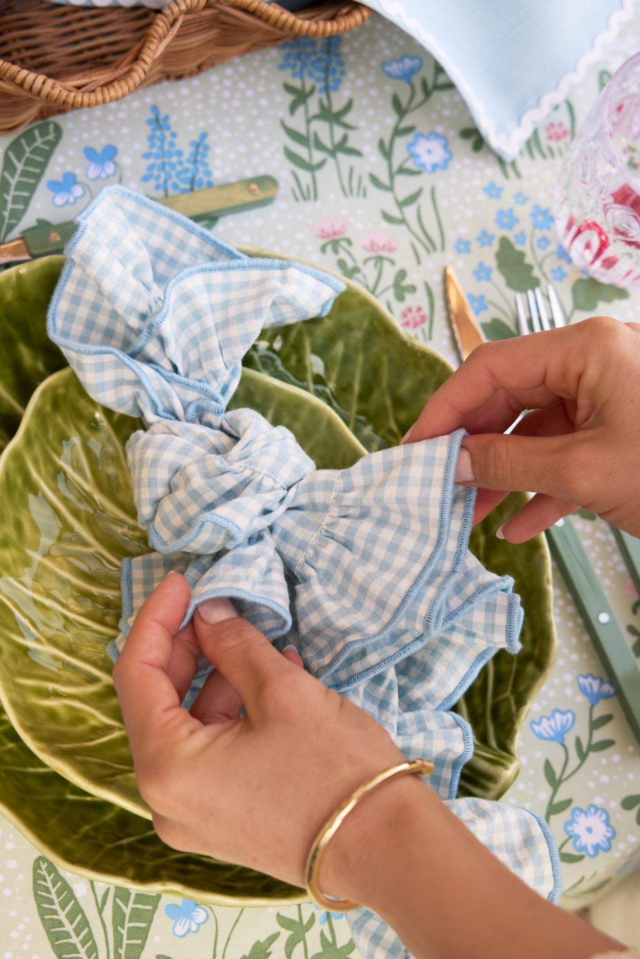 2 pk kangas salvrätik hele sinine - 2