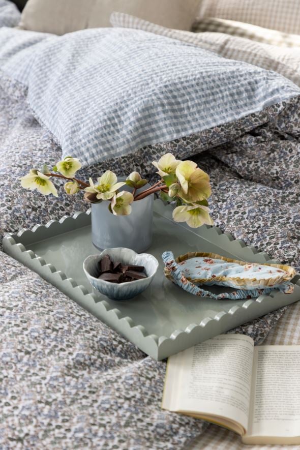 Voodipesukomplekt krepp-puuvillane mitmevärviline/sinine - 3