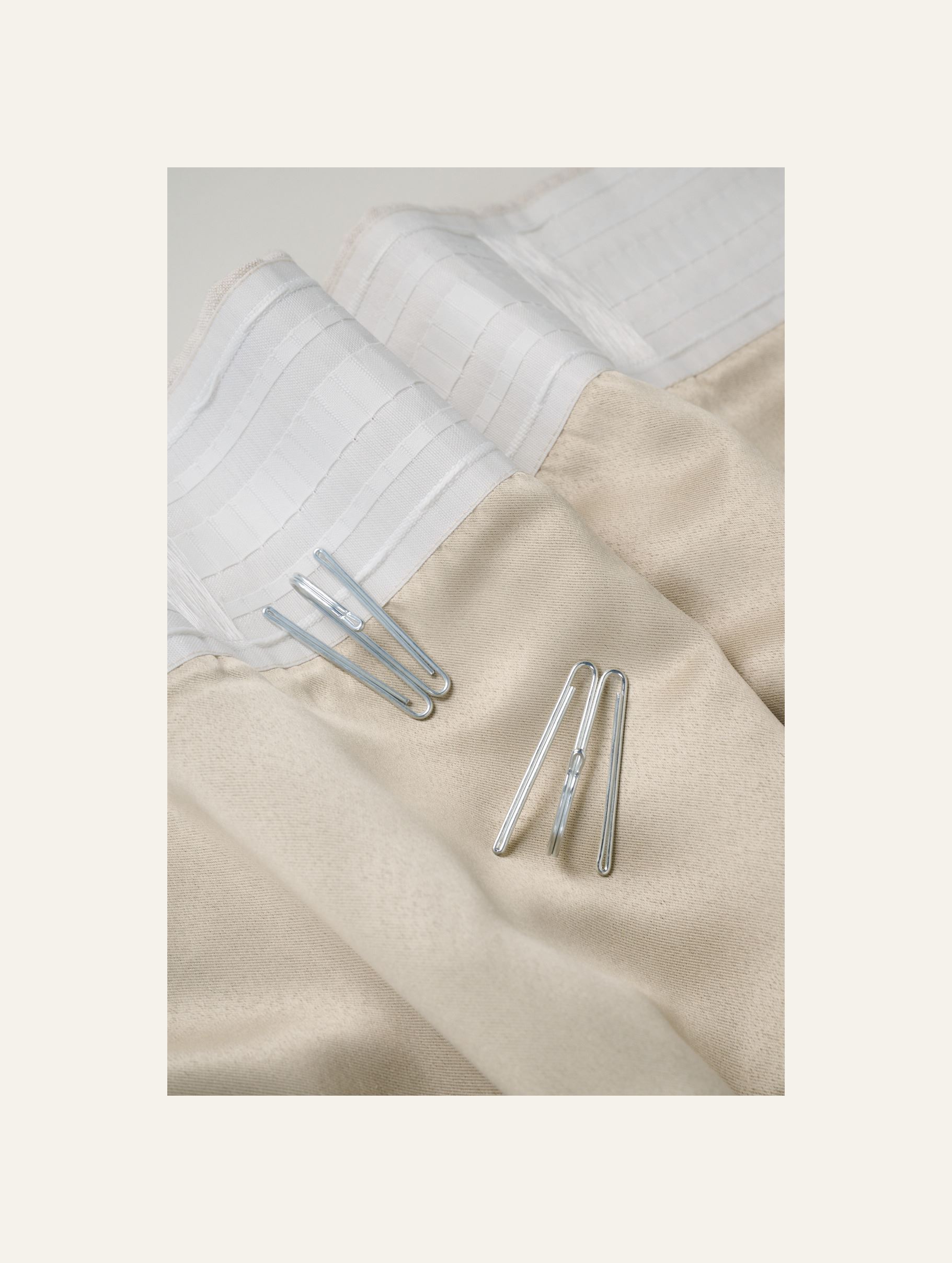 Eriti lai linane kardin naturaalne toon - 6