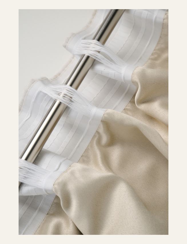 Eriti lai linane kardin naturaalne toon - 5