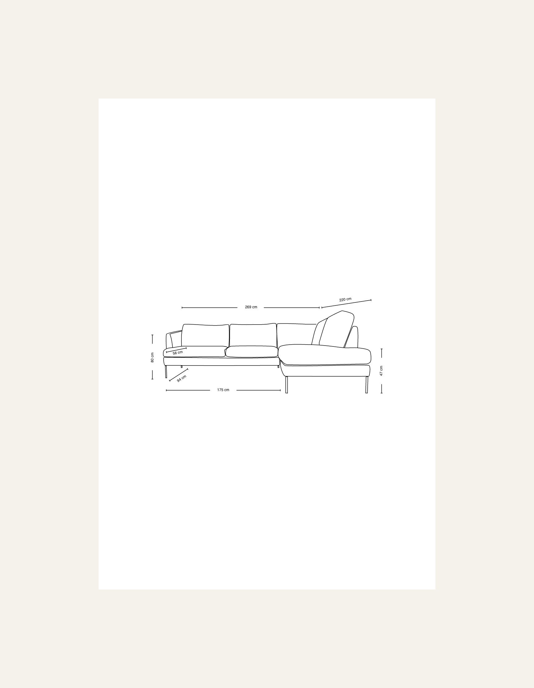 Diivan avatud ots paremal beež - 8