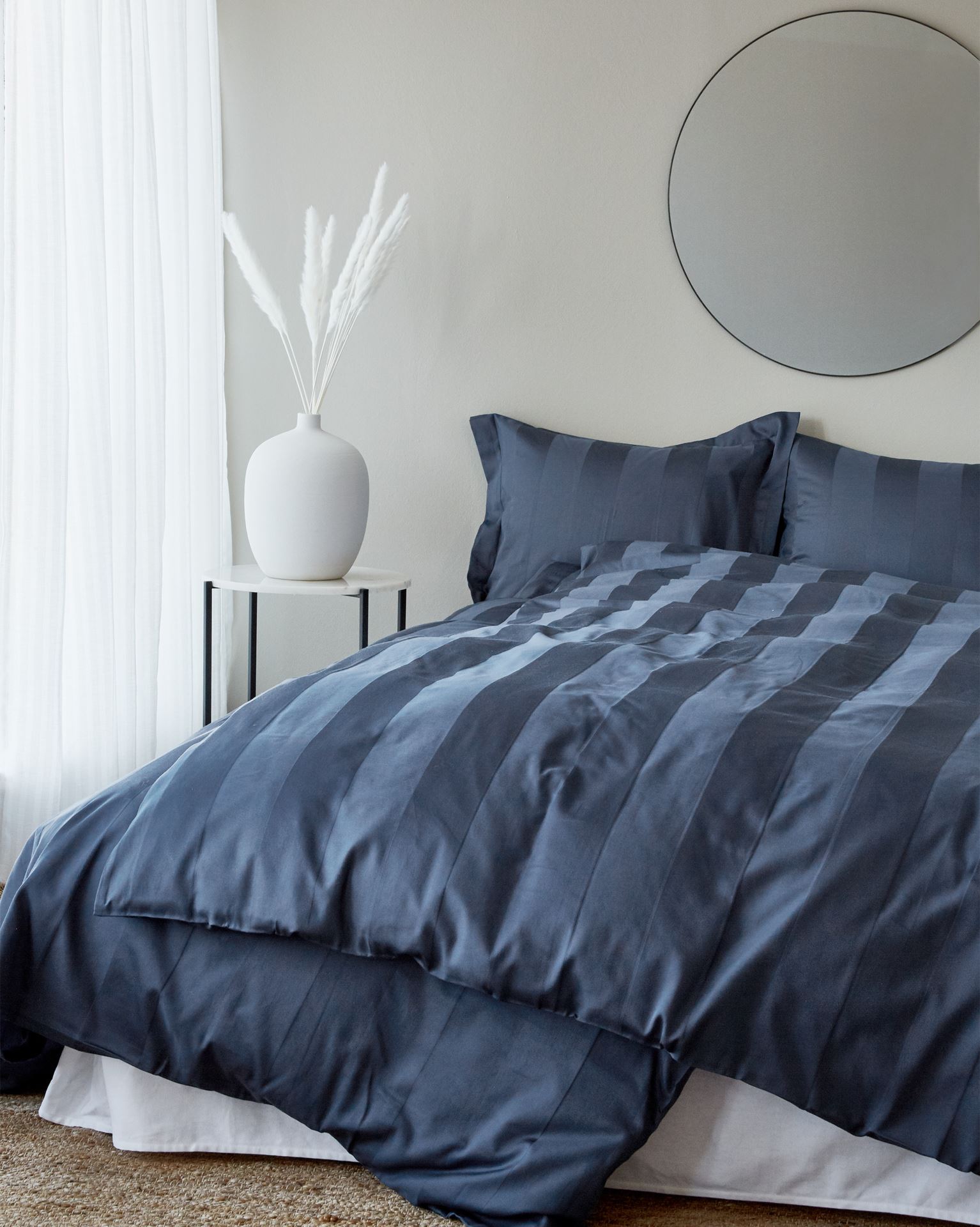 Voodipesukomplekt satiinpuuvillane sinine - 2