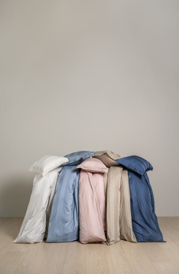 Voodipesukomplekt satiinpuuvillane hele beige - 5