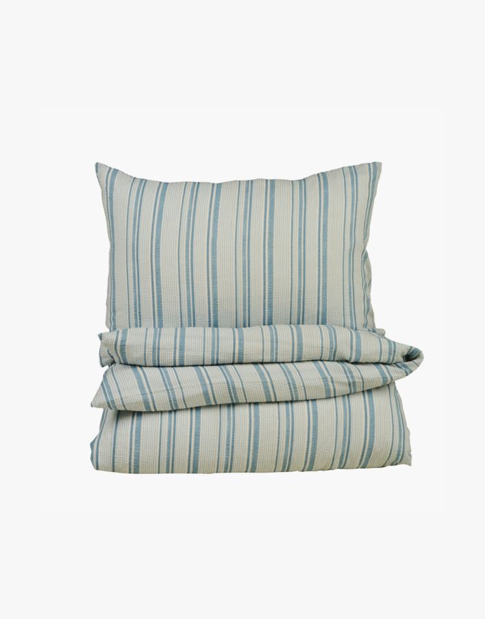 Voodipesukomplekt krepp-puuvillane sinine - 150x210 cm sinine - 1