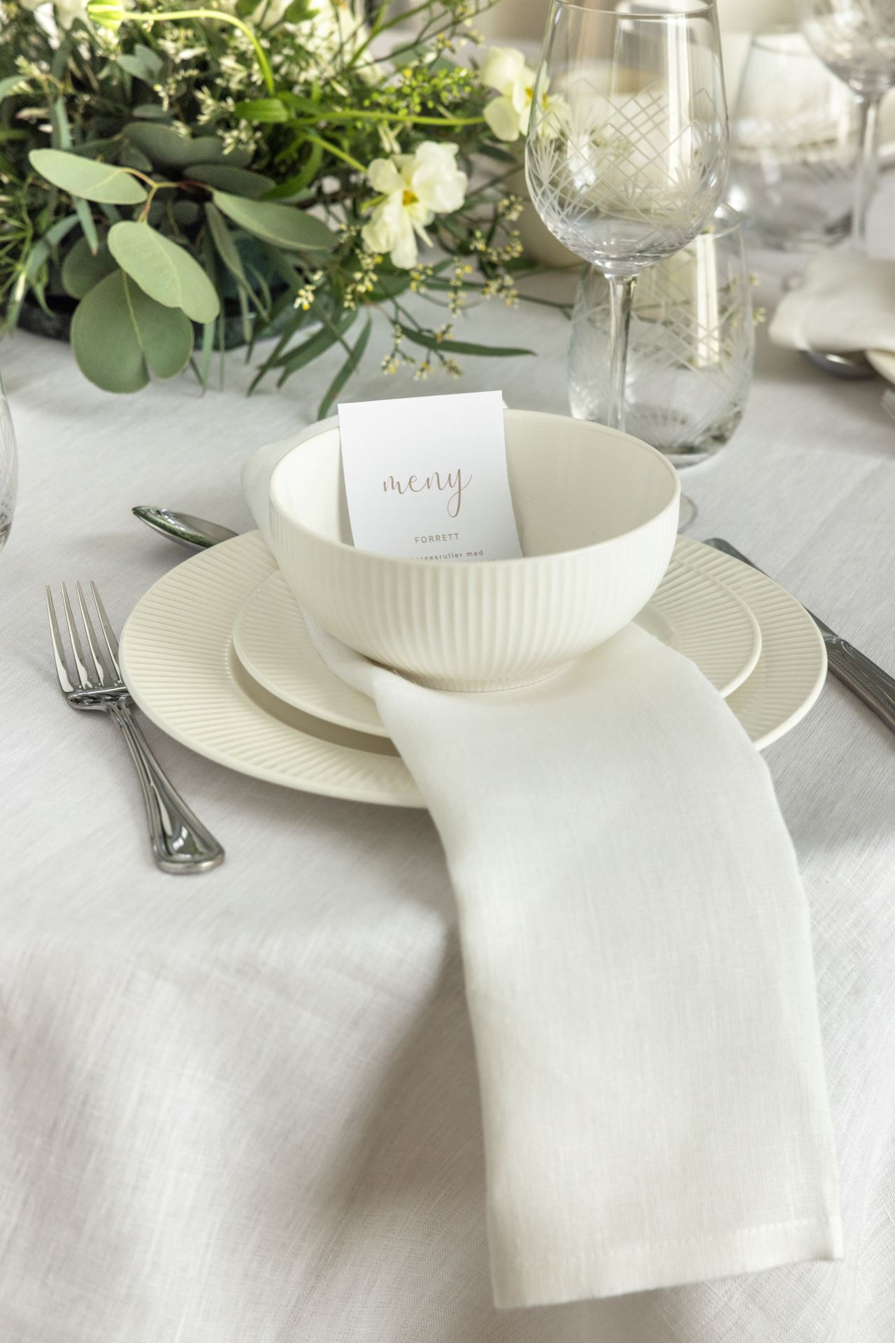 Linane servjett valge - 3