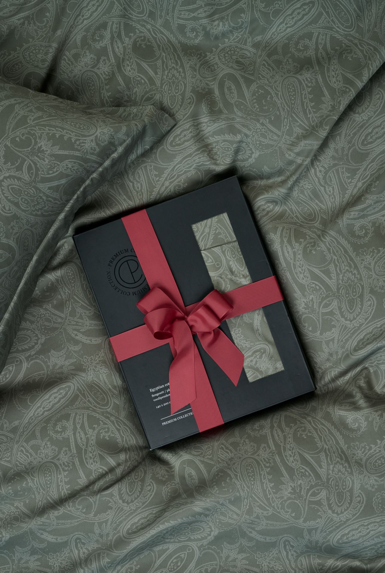 Voodipesukomplekt egiptuse puuvill oliiviroheline - 6