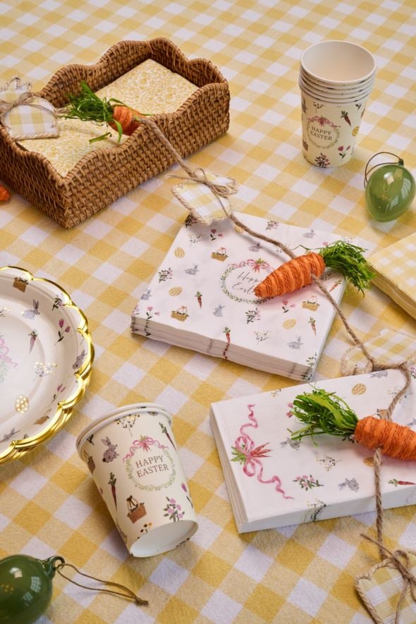 Pabersalvrätik mitmevärviline/valge - 2